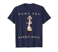 Giù Il Coniglio Buco Vintage Alice nel Paese delle Maglietta