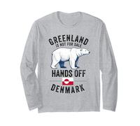 Giù Le Mani dalla Groenlandia Non è in Vendita Danimarca Bandiera Maglia a Manica
