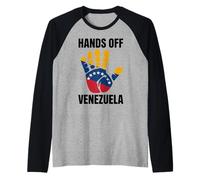 Giù Le Mani Venezuela libertà Protesta Patriottica Maglia con Maniche Raglan