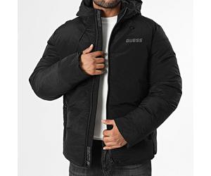 GIUBBINO ACTIVE UOMO GUESS giacca piumino cappuccio Z5BL08WGAC2 BLACK Bomber