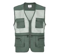 Giubbino da Pesca Uomo Gilet Caccia, Viaggio Tasche Gilet Sport Giubbino da Lavoro Cronista Fotografi Senza Maniche con Multi-Tasche Gilet da Lavoro Uomo per La Fotografia Safari Campeggio
