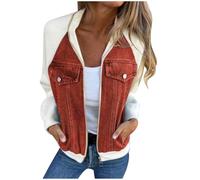Giubbino di Jeans Donna- Giacca di Denim da Donna- Donna Ragazze Casual Giacche di Jeans Manica Lunga Outerwear Giubbino Denim Giubbino Donna Primaverile Giacca Corta Donna Blouson Denim