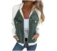 Giubbino di Jeans Donna- Giacchetto Denim Donna- Donna Ragazze Casual Giacche di Jeans Manica Lunga Outerwear Giubbino Denim Giacca Donna Elegante Giacche da Moto per Il Tempo Libero
