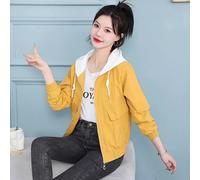 Giubbino Donna Giacca Piumino Corto Elegante Leggero Giallo Cappuccio 03321