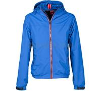 PAYPER Pacific R. 2.0 Giubbino Giacca da Uomo 100% Nylon con Cappuccio Sagomato Tasche Esterne Polsini stringi Polsi Chiusura Zip Porta Smartphone (Blu Royal, L)