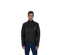 Giubbino in vera pelle da uomo Yes Zee nero