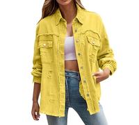 Giubbino Jeans Donna- Giacca Denim Donna- Giacca Di Jeans Europea E Americana Modello Femminile Giacca Di Transizione Leggera Vintage Giacca Blazer Felpa Donna Giubbino Leggero Donna Denim Jean Jacket