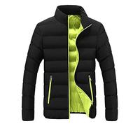 Giubbino Piumino Uomo Solidi Imbottito Invernale da Giubbotto Leggero Cappotto Antivento con Tasche Esterne Chiusura Zip Impermeabile Vento Giacca Abbigliamento per Esterni Passeggio Tutti i giorni