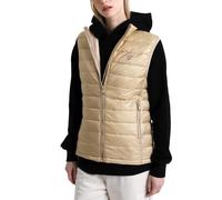 giubbino smanicato donna GUESS JEANS gilet puffer SAFARI TAN S 412680