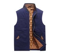 Giubbino Smanicato Uomo Gilet Pile Uomo Lavoro Giubbotto Smanicato Uomo Invernale Casual Taglie Forti Giacca senza Maniche Giacchetto Smanicato Uomo Oversize Gilet Felpato Micropile Uomo Blu 6XL