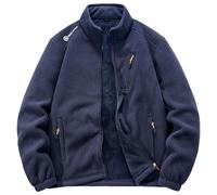 Giubbino Uomo Autunno - Giacca in Pile Caldo Imbottito e Spesso da Uomo per Autunno e Inverno, Giacca in Pile Caldo, Giacca Shaker Casual e Ampia (Dark Blue, XL)