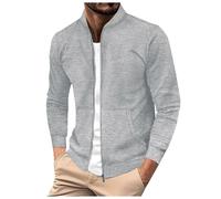 Giubbino Uomo Primavera Blauer, Giubbino Uomo Estivo dal Taglio Regolare Bomber a Manica Lunga con Cerniera Integrale E Tasche Giacchetta Pratica Confortevole Antivento da Mezza Stagione