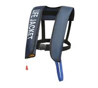 Giubbotti di salvataggio gonfiabili automatici senza cilindro, forte assistenza professionale 150 n, con trachea e gilet per kayak, spiaggia, snorkeling, blu navy