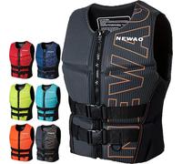 Giubbotti di salvataggio per adulti, in neoprene, regolabili, per il nuoto, per kayak, paddle board, giubbotto di salvataggio, galleggiante per kayak, pesca, surf, immersioni, sport acquatici, M 58-