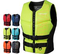 Giubbotti di salvataggio per adulti, in neoprene, regolabili, per il nuoto, per kayak, paddle board, giubbotto di salvataggio, galleggiante per kayak, pesca, surf, immersioni, sport acquatici, M 58-