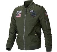 Giubbotti Militari Da Pilota Bomber Da Uomo Giacca Da Motociclista Militare Capispalla Da Carico Cappotto Tattico Da Pilota Dell'aeronautica Militare Army Green M