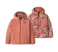 Giubbotto a cappuccio in piuma reversibile bambino Patagonia Rouge 14 ans