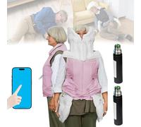 Giubbotto anticaduta con airbag, giubbotto anticaduta intelligente con airbag per anziani, giubbotto anticaduta con airbag tramite APP, abbigliamento anticaduta intelligente,womenpink-M