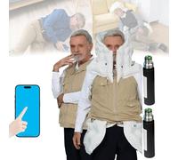 Giubbotto anticaduta con airbag, giubbotto anticaduta intelligente con airbag per anziani, giubbotto anticaduta con airbag tramite APP, abbigliamento anticaduta intelligente,menkhaki-M