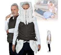 Giubbotto anticaduta intelligente con airbag anticaduta per anziani, giacca anticaduta intelligente con protezione completa a 320°, per non vedenti, nero-XL