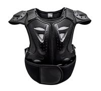 Giubbotto antiproiettile per moto da bambino, gilet antiproiettile per motocross, armatura per torace e colonna vertebrale, equipaggiamento protettivo per corse skateboard BMX sci,Black-M