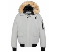 Giubbotto bomber caldo con cerniera e cappuccio Keyburn Grigio XL Tinta unita