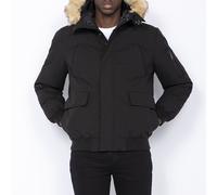 Giubbotto bomber caldo con cerniera e cappuccio Keyburn Nero XL Tinta unita