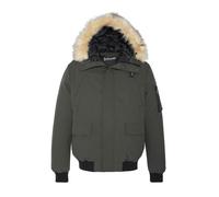 Giubbotto bomber caldo con cerniera e cappuccio Keyburn Verde 3XL Tinta unita