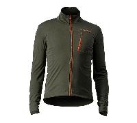 Castelli Go Giacca Military Green/Fiery Red XL