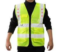 Giubbotto Catarifrangente - Gilet da Lavoro Uomo Donna - Giallo Fluo Taglia M