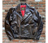 Giubbotto chiodo pelle originale uomo marlon brando perfecto rock Guendj