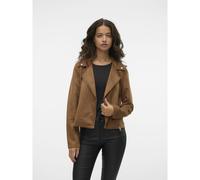 VERO MODA Vmjose Noos-Giacca in Finta Pelle Scamosciata, Cognac, XS Donna