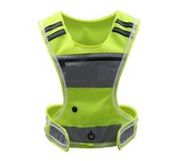 Giubbotto da Corsa Riflettente A LED- 300G Light Up LED GIOST con Luci Anteriori E Posteriori | Equipaggiamento per La Sicurezza Notturna da Donna Ad Alta visibilità Femminile | USB Ricarica Marcia A