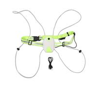 Giubbotto da corsa riflettente a LED ad alta visibilità frontale leggero giubbotto riflettente ricaricabile per il ciclismo cambio ultra leggero marcia per la notte regolabile con (Verde fluorescente)