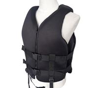 Giubbotto da Kayak Alto Galleggiante per Adulti Giubbotto di Sicurezza con Cintura Regolabile per Surf Apnea Vela Nuoto(Black,L)