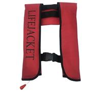 Giubbotto da Nuoto Gonfiabile Ergonomico 150N Giubbotto di Flottazione Regolabile con Strisce Riflettenti per Bambini Adulti Sport Acquatici(Red)