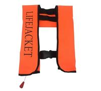 Giubbotto da Nuoto Gonfiabile Ergonomico 150N Giubbotto di Flottazione Regolabile con Strisce Riflettenti per Bambini Adulti Sport Acquatici(Orange)