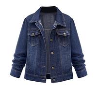 Giubbotto Di Jeans Donna Giacca Jeans Donna Giacca Da Ecopelle Curvy Giacche Camicia Giacchetto Primaverile Spolverino Leggero Bomber Estive Primaverili Elegante 3Xl Imbottita Giubbino Giubbini