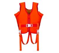 Giubbotto di Nuoto in Neoprene per Bambine 1-6 Anni Giubbotto di Galleggiamento Regolabile per Piscina Spiaggia Giochi in Acqua Apprendimento Nuoto(Orange,3-4Years)