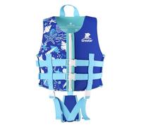 Giubbotto di Nuoto per Bambini con Cinghia Regolabile, Gilet da Nuoto in Neoprene con Schiuma EPE, Design Senza Maniche per Età 2 a 9 Anni / 15 a 35 kg