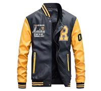 Giubbotto Di Pelle Uomo, Giacca Da Moto Uomo In Pelle Resistente E Calda Con Cerniera Giubbotto In Vera Pelle Bovina Soffice E Resistente Cappotto In Ecopelle Per La Vita Quotidiana E Lo Sport