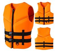 Giubbotto di salvataggio in neoprene per adulti, regolabile, per paddle boarding, giubbotto salvagente, giubbotto salvagente per sport acquatici, per kayak, surf, snorkeling, taglia M, 58-70 kg, ara