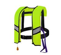 Giubbotto di Salvataggio per Adulti Gonfiaggio Automatico 150N Giubbotto di Flottazione Regolabile per Navigazione Nuoto Surf Paddle Board Kayak Sport Acquatici(Green)