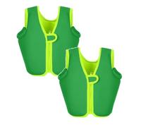 Giubbotto di Salvataggio per Bambini Giubbotto da Nuoto per Bambini da 1 a 12 Anni con Cintura di Sicurezza per Piscina Spiaggia Lezioni di Nuoto(03-2PCS Light Green,9-12Years)