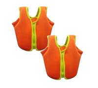 Giubbotto di Salvataggio per Bambini Giubbotto da Nuoto per Bambini da 1 a 12 Anni con Cintura di Sicurezza per Piscina Spiaggia Lezioni di Nuoto(03-2PCS Orange,6-9 Years)