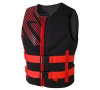 Giubbotto di Salvataggio per Snorkeling Adulti Veste Galleggiante Portatile con Regolazione Regolabile per Pesca Kajak Nuoto e Sport Acquatici(Red,XXL)