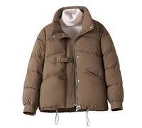 Giubbotto Donna Invernale Caldo Piumino Oversize Feather Cotton Clothing Cotton Female Short Thin Warm Casual Autumn And Winter Small People Bread Le Camelie Invernali Cappotto Coffee XL