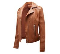 Giubbotto Ecopelle Donna Giacca Similpelle Donna Giubbino Giacche Ecopelle Donna Giacca Biker Jacket Donna Faux Leather Jacket Donna Giacca Bikers Finta Pelle Sintetica Donna Curvy Primavera 3XL