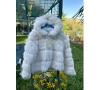 Giubbotto Giacca Pelliccia Eco Fur Donna con Cappuccio Moda Lusso 4 COLORI
