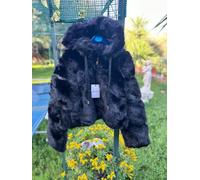 Giubbotto Giacca Pelliccia Eco Fur Donna con Cappuccio Moda Lusso 4 COLORI